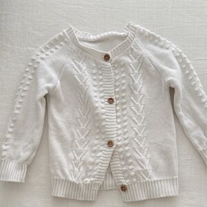 Jamie Kay Cream Knit Cardigan with Wooden Button